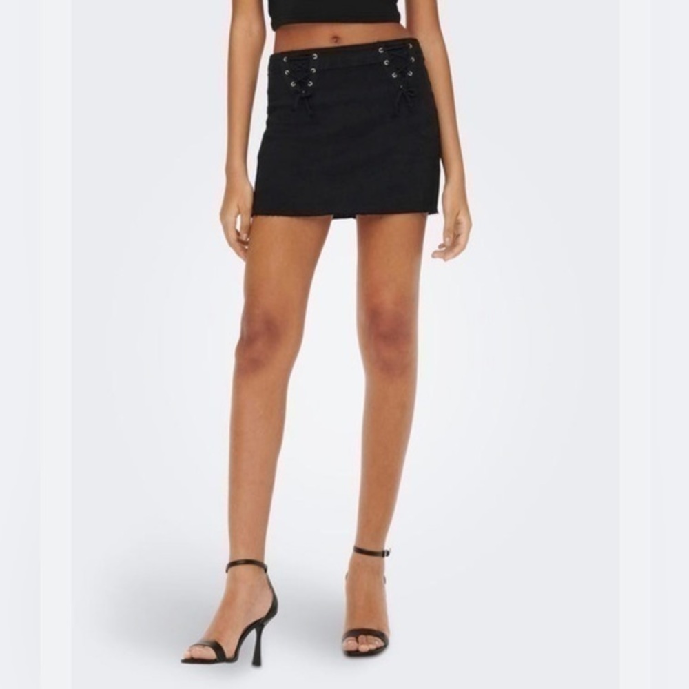Rafaella Comfort black stretch stretch mini skirt skort Size medium